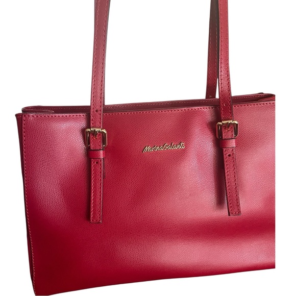 Handbags - Marina Galanti Made in Italy Leather dark red Shoulder Handbag.